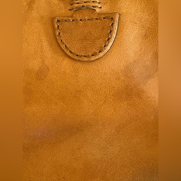 Frye Madison Brown Leather North South Crossbody Boho Western Bag - Picture 9 of 12